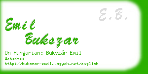 emil bukszar business card