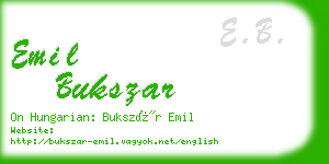 emil bukszar business card